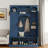 Modern Hall Tree With Adjustable Shelves, Side Cabinets, Top Compartments And Hooks-816008612