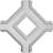 Inner Diamond Intersection for 8" Deluxe Coffered Ceiling System (Kit)