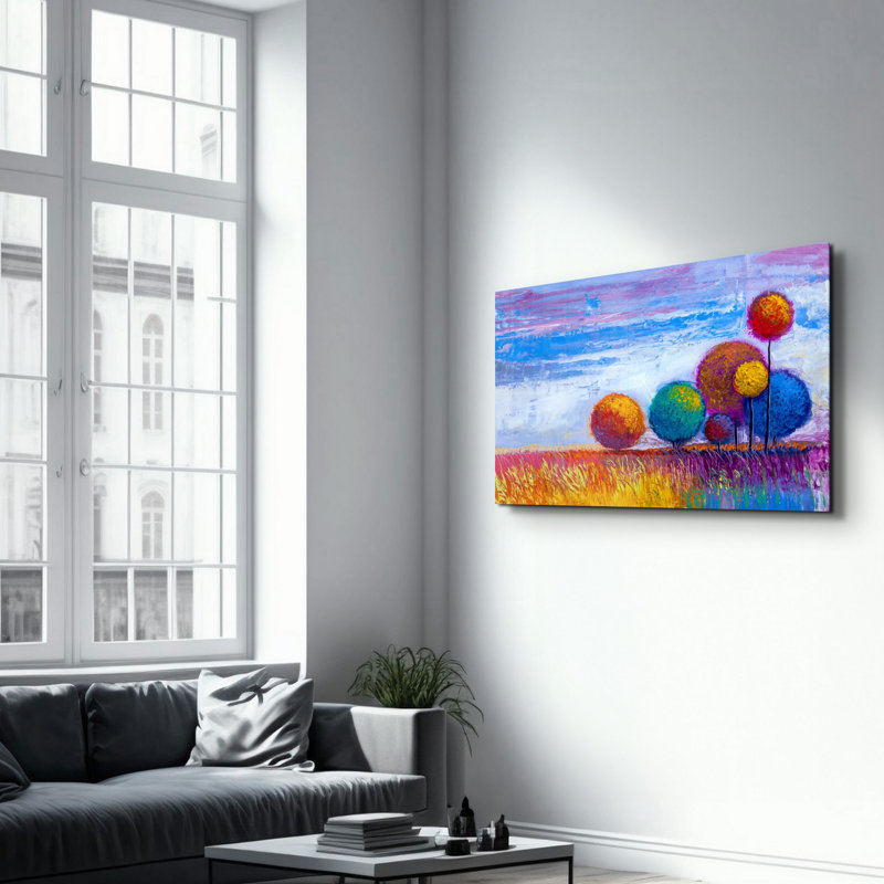Elegant Tempered Glass Wall Art Painting, 13.8 x 21.7 inches | 100% Tempered Glass, Thickness: 0.16 inches | UV Printed for Vibrant Colors | Perfect for Home Decor, Living Room, & Office Spaces