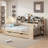 Baelee Wooden  Multi-Functional Daybed With Storage Shelves, 2 Storage Drawers And  Study Desk-871320043-871320040