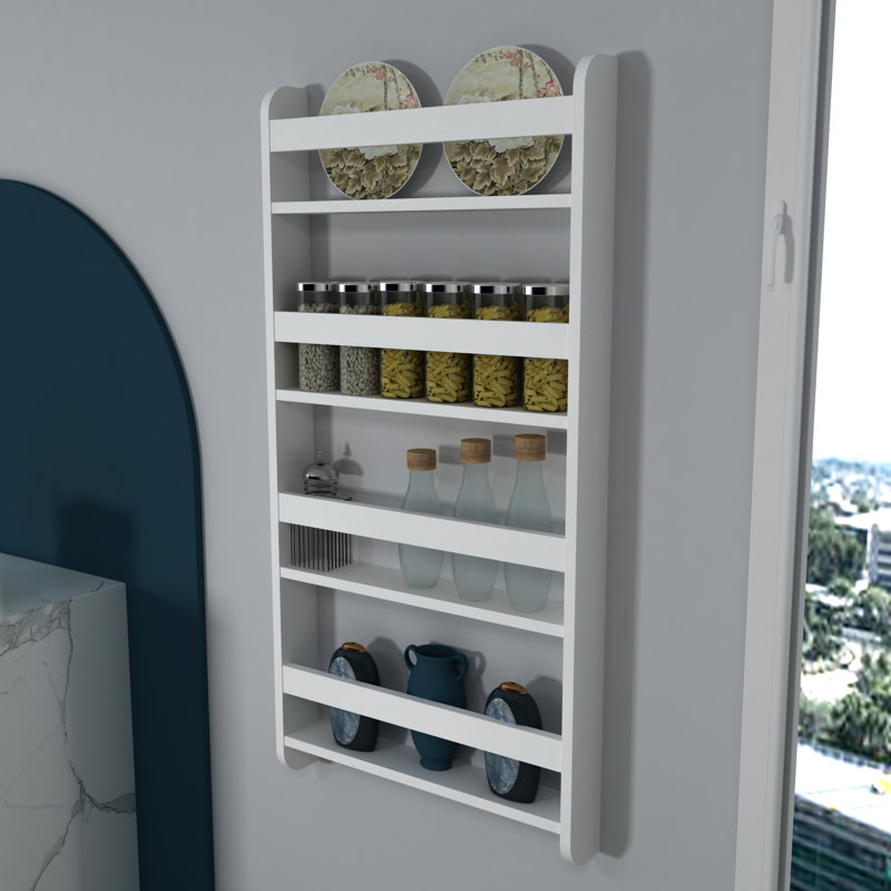 Wall Spice Rack, White