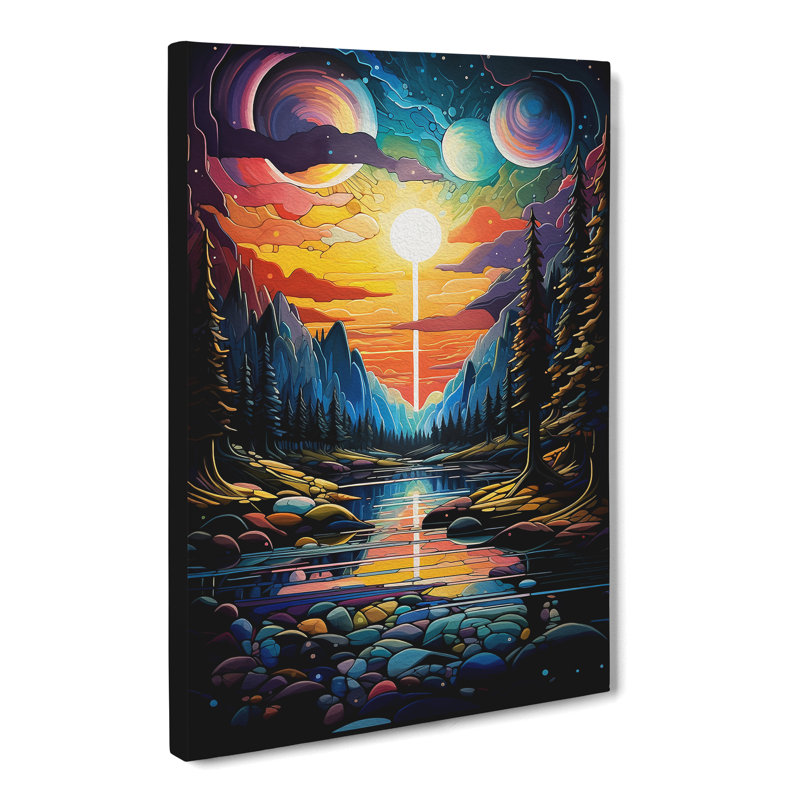 Lake Futurism - Wrapped Canvas, 50cm H x 35cm W x 3cm D