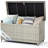 200 Gallons Water Resistant Wicker Deck Box with Wheels in Gray