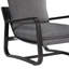 Chaise Sling avec coussin d'assise réversible 100% tissu de couleur gris anthracite et bronze-539070682