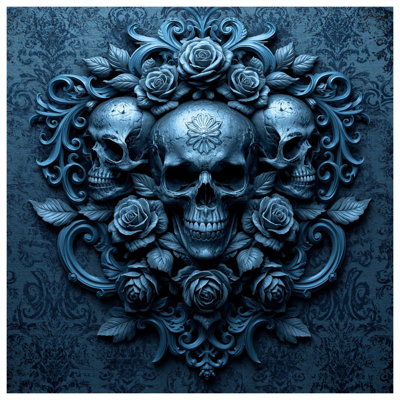 Coussins Skulls With Roses