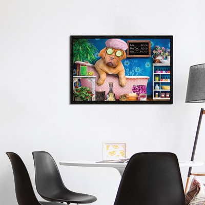 Doggie Day Spa by Karen Burke - Print on Canvas