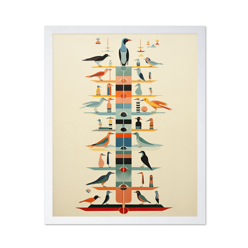 Tour des oiseaux, Poster, White Framed, 16"H x 20"W