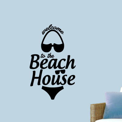 Décalcomanie murale "welcome to the beach house"