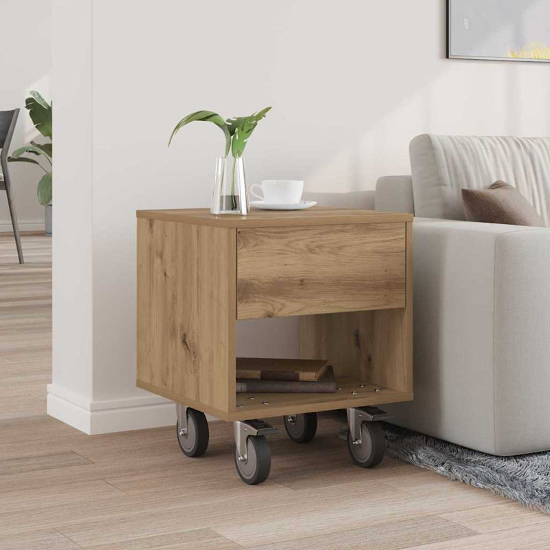 40.5 cm W Bedside Table, Taupe