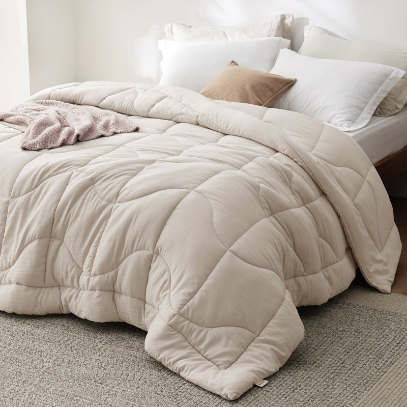 Bedsure Queen Down Alternative Duvet Insert – Linen Ultra-Soft, Prewashed, All-Season Comforter with 4 Tabs, Queen Comforter