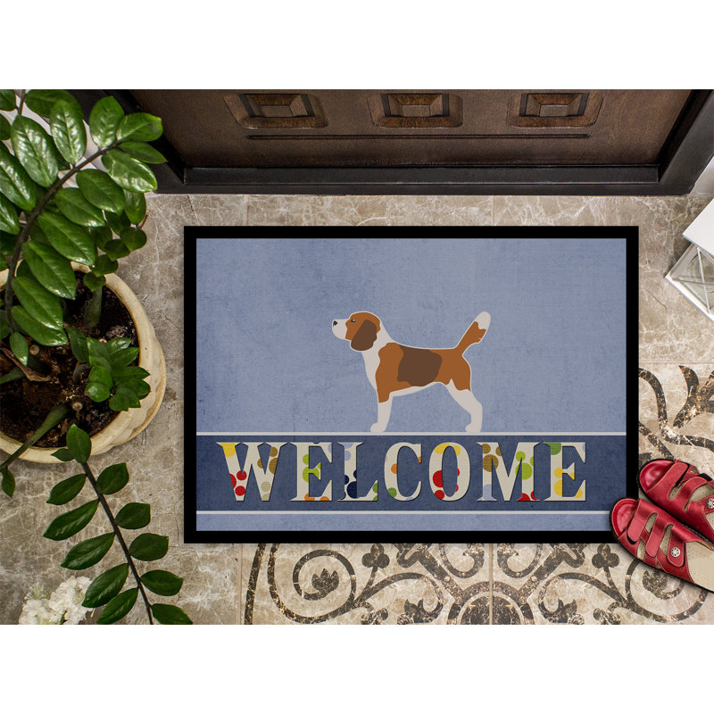 Tapis d'entrée antidérapant Beagle Welcome 27 po x 18 po, H 36 po x l 24 po