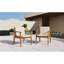 Ensemble de 2 chaises de salle à manger d'extérieur, structure en bois d'acacia couleur teck, osier PE brun, coussin imperméable, idéal pour les patios et les jardins-2124638868