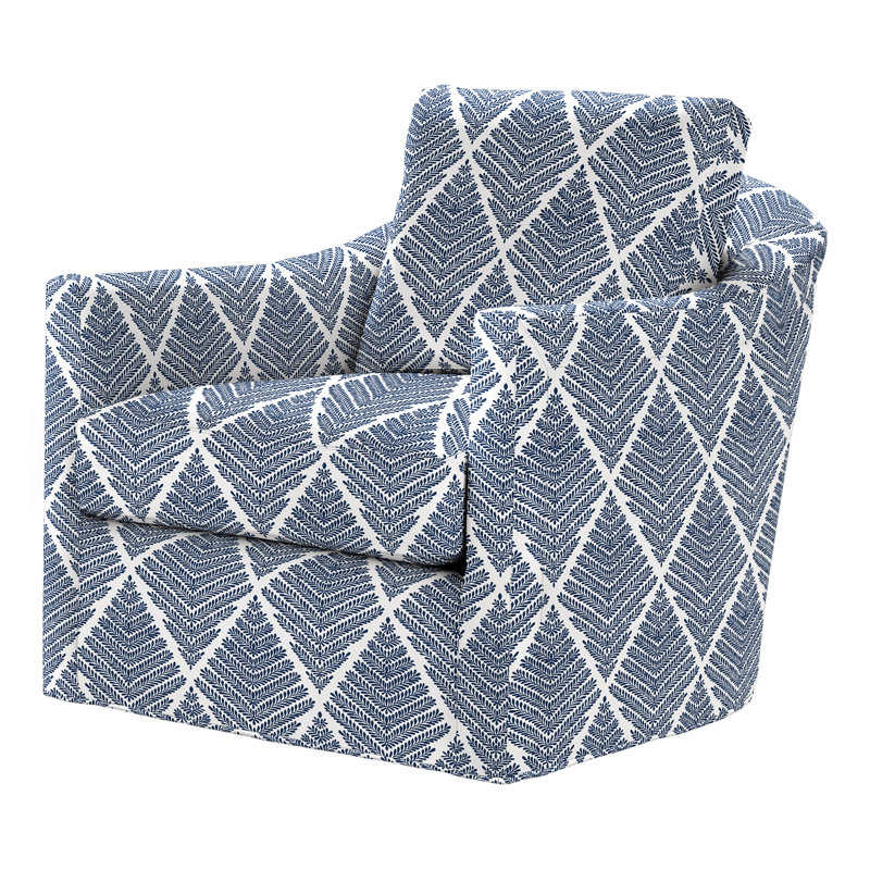 Catalina Swivel Armchair, Perigold Emmeline Lapis, Dune