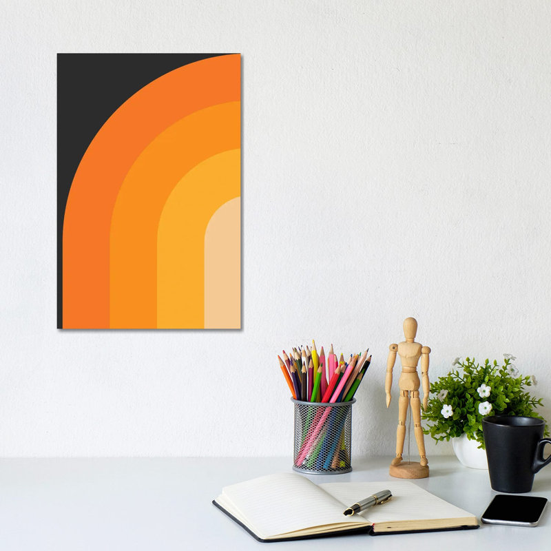 Print on Canvas, Wrapped Canvas, Red/Grenadier/Orange, 20.32 cm H x 30.48 cm W