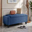 Banc ottoman de rangement en tissu capitonné avec accoudoirs-141969157