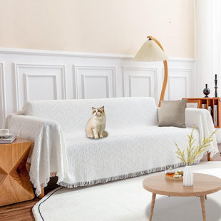 One-Piece Sofa Cover, Universal Fit Dustproof And Non-Slip Couch Protector