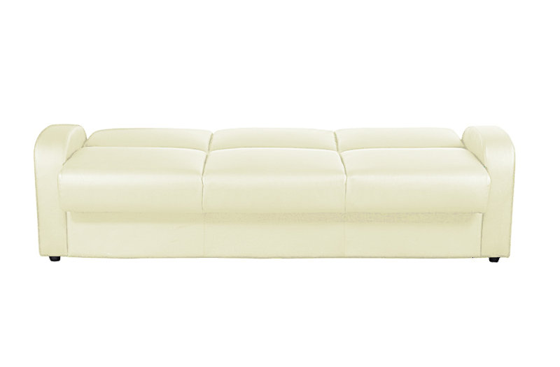 Cauldwell 3 Seater Faux Leather Sleeper, White