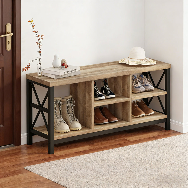 Premium Wooden Shoe Cabinet For Home, Oak