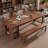 Walnut Rectangular Solid Wood desks-108073902