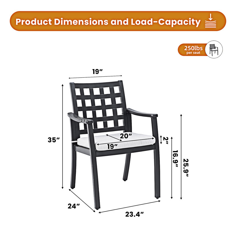 Ensemble de 2 chaises de patio pour l'extérieur