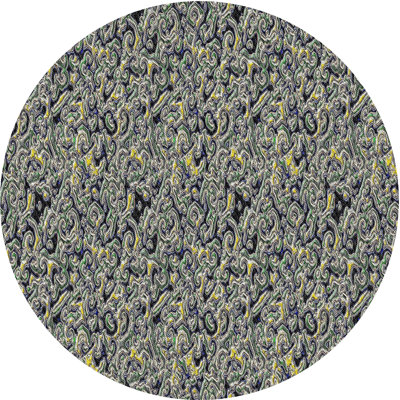 Tapis vert/noir à motifs