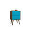 Table de chevet 18 po brun rustique et bleu turquoise (2 tiroirs)-120943041