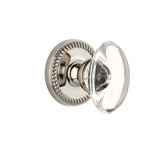 Grandeur Newport Rosette Privacy with Provence Crystal Door Knob