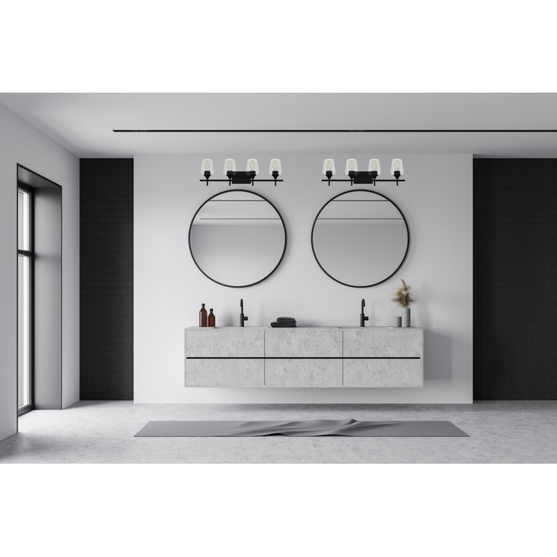 4 - Light Dimmable Vanity Light, Black