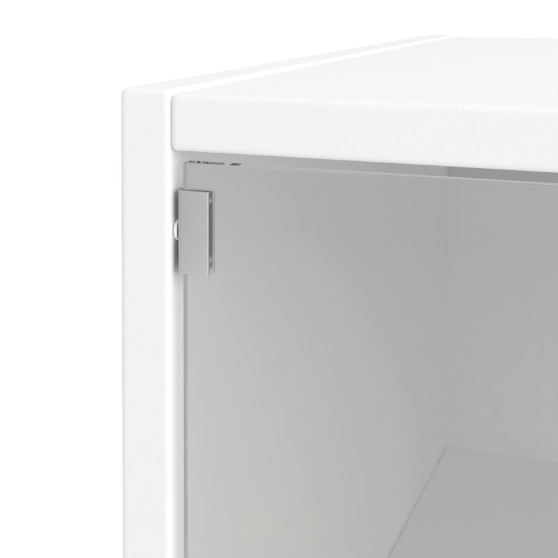 White Glass Door Shoe Box Shoe Storage Cabinet  With RGB Led Light, Shoe Storage, White