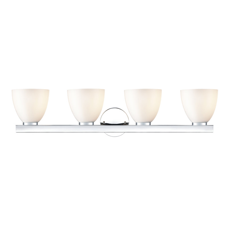 Meuble-lavabo 4 lumières Wrisley , Chrome poli