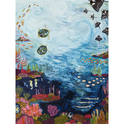 " Manta Ray Reef " by Eli Halpin Painting Print