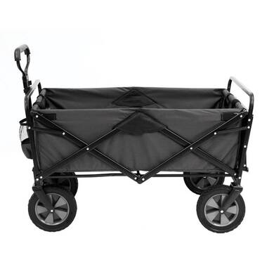 Small Folding Utility Cart with Wheels, Black