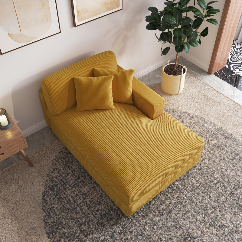 Milbrey Desborough Chaise Lounge, Right Hand Facing, Orange