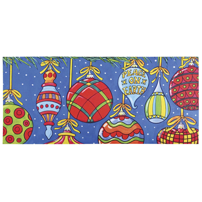 Doormat Insert Peace On Earth Ornaments