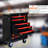7 Tool Cabinet With 4 Universal Wheels And Locking System - Black&Red Rolling Cart 7 Drawers Powder Coated Construction Long-Lasting-1041267584