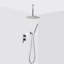 Metro 2-3 Way Thermostatic Trim Complete Shower Set - Ceiling Mount - 12" Brass-1251004846