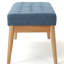 Tissu bleu avec un mélange de détails en bois de bouleau de style Mid-Century et moderne, capacité de poids de 250 lb, avec des pieds légèrement inclinés, 250 lb-2109542910