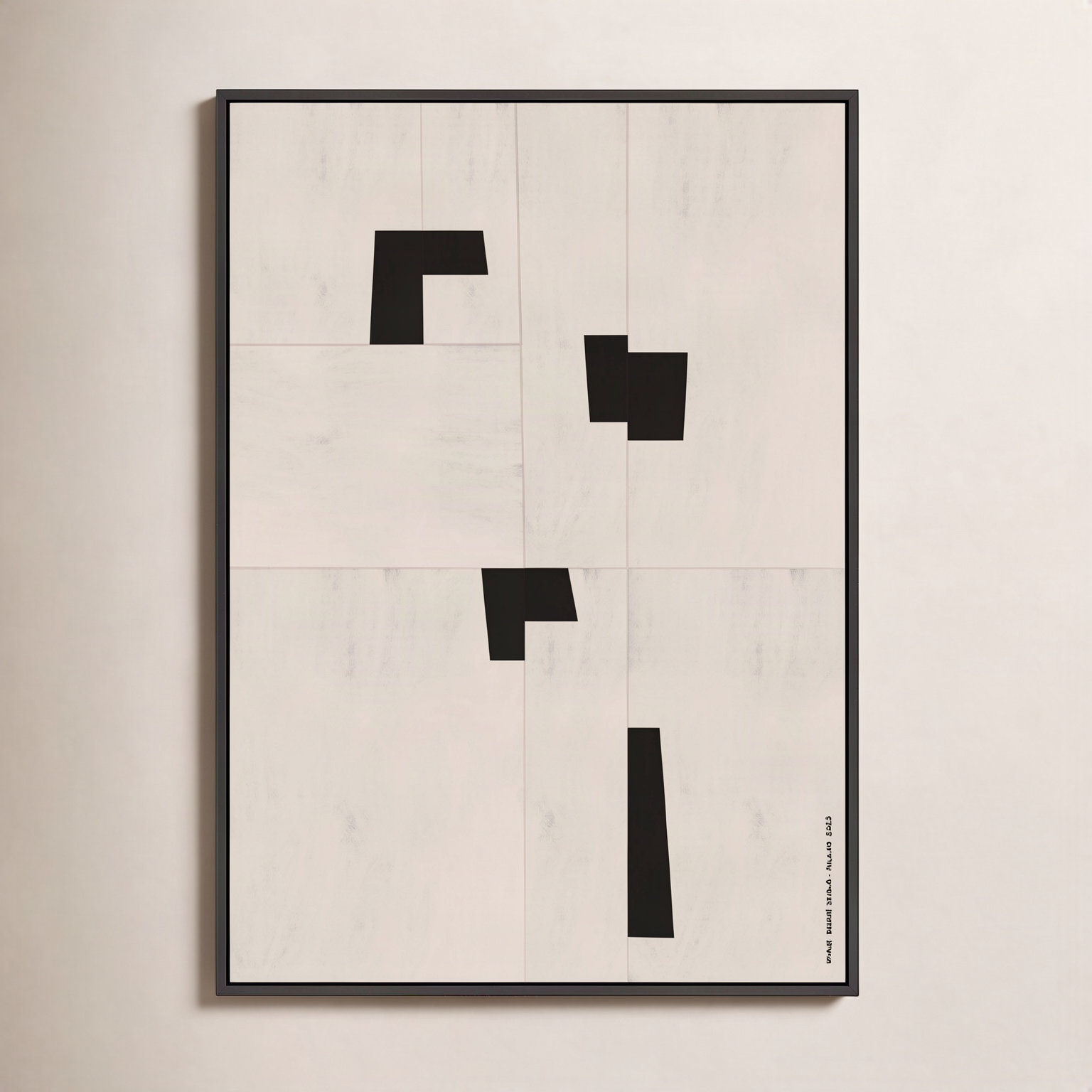 Scattered 1 by Romina Gadler, Black Canvas Framed, 25" H x 17.5" W