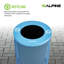 Poubelle extérieure en acier 36 gallons avec couvercle plat et doublure Alpine Industries-113439918