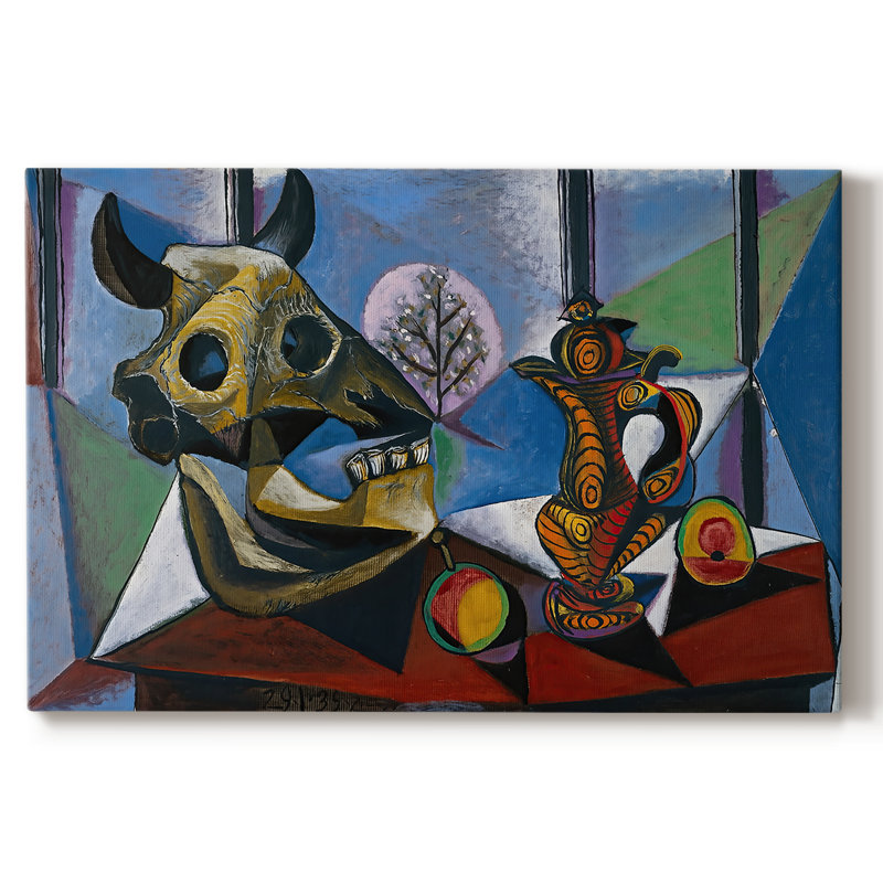 Still Life with Bull's Skull-Pablo Picasso-Gallery Wrapped Canvas-1939, 18 x 27