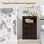 Armoire de salle de bain autoportante l 22 po x H 34,1 po x P 11,5 po Brigit-485785354-420474285