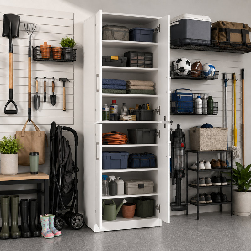 Armoire de rangement pour garage 78 portes H 78,7 po