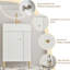 Meuble-lavabo de 21,6 po avec lavabo en céramique, tablette ouverte à droite, surface de teinture 24Vb06-21Whr, armoire de porte blanche et structure