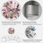 Horloge murale tropicale avec cactus en fleurs et fleurs roses-1542578513