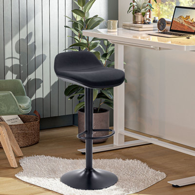 Black Standing Desk Stool, Height Adjustable Standing Desk Chair, Ergonomic Sit Stand Stool With Footrest, 360° Swivel Leaning Stools For Office Home