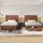 Murlene 2 Pack Upholstered Headboard Adjustable Height Twin Size Platform Single Bed With Drawers-136429569