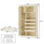 Système de garde-robe modulaire avec éclairage à DEL, tiroirs, tablettes, tringles suspendues et rangement pour chaussures, blanc