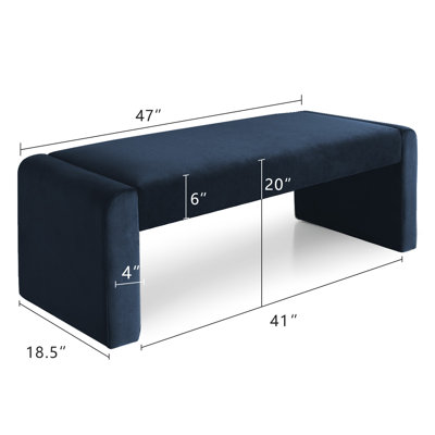 Wagenen 47" Upholstered Bench