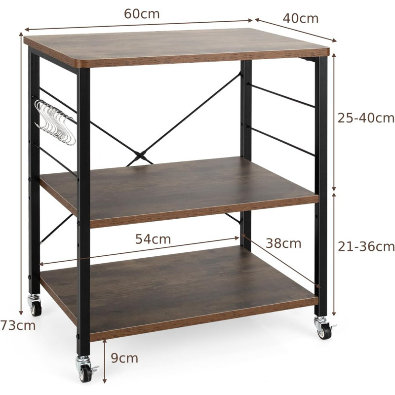 73cm H x 60cm W Utility Cart