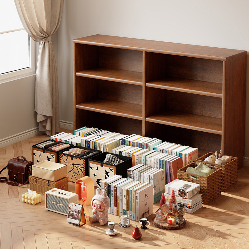 Floor-standing Lattice Bookcase, Open-style Picture Book Storage Cabinet, Multi-tiered Storage Bookcase, Display Cabinet.